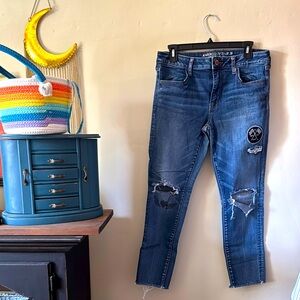 👖❤️🌟🏎️American Eagle Outfitters Women's Blue Jeans